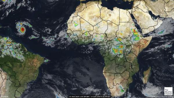 Lesotho Wetter Wolke Karte 