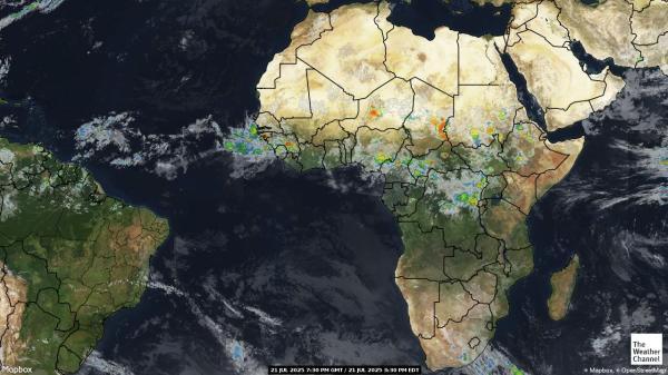 Liberia Wetter Wolke Karte 