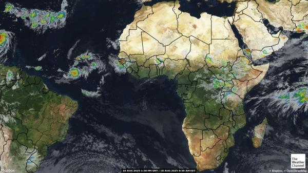 Liberia Vejret sky kort 
