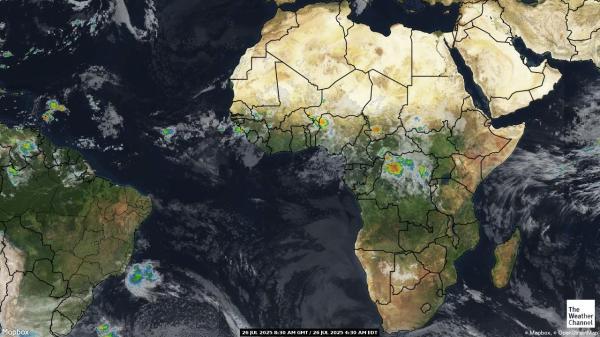 Liberia Peta Cuaca awan 