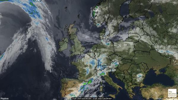 Liechtenstein Weer wolk kaart 