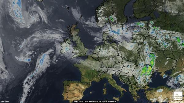 Liechtenstein Mapa del tiempo pronóstico nube 