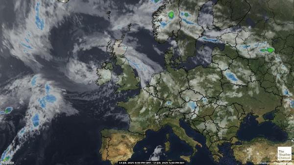 Lithuania Meteo nuvola mappa 