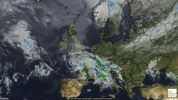 Litouwen Weer wolk kaart 