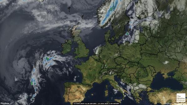 Luxembourg Meteo nuvola mappa 