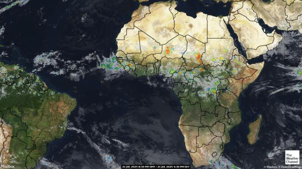 Mali Weer wolk kaart 