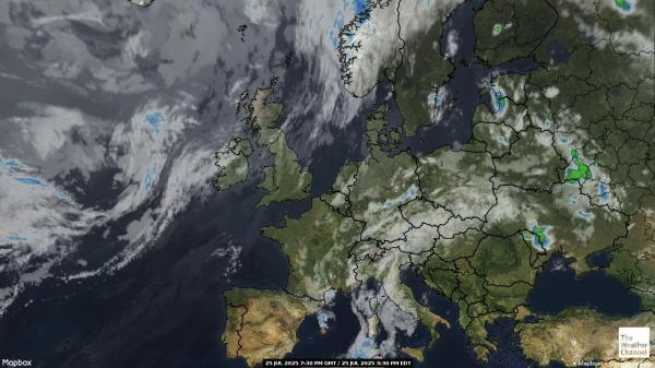Malta Weer wolk kaart 