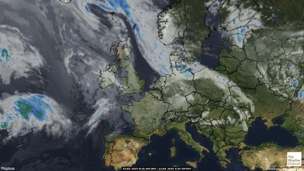 Malta Weer wolk kaart 