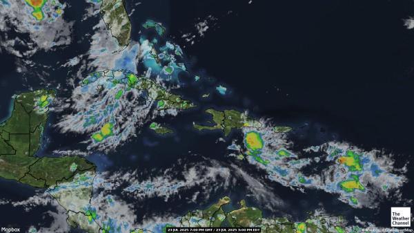 Martinique Mapa ng mapa ng lagay ng panahon 