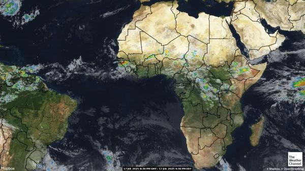 Mauritania Mapa del tiempo pronóstico nube 