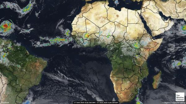 Mauritanië Weer wolk kaart 
