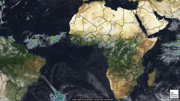 Mayotte Wetter Wolke Karte 