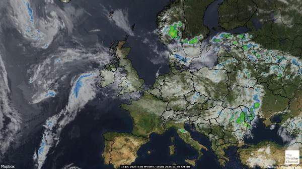 Méditerranéen Météo nuage carte 