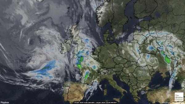 Mediterranean Weather Cloud Map 