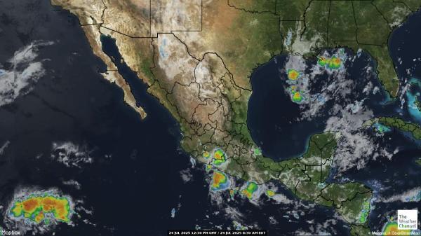 Méjico Mapa del tiempo pronóstico nube 