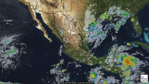 Méjico Mapa del tiempo pronóstico nube 