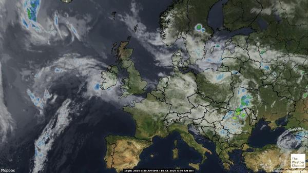 Moldavia Mapa del tiempo pronóstico nube 