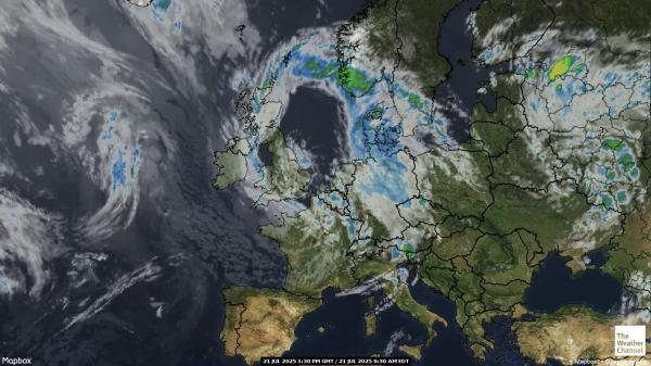 Monaco Meteo nuvola mappa 