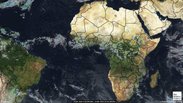 Mozambique Weer wolk kaart 