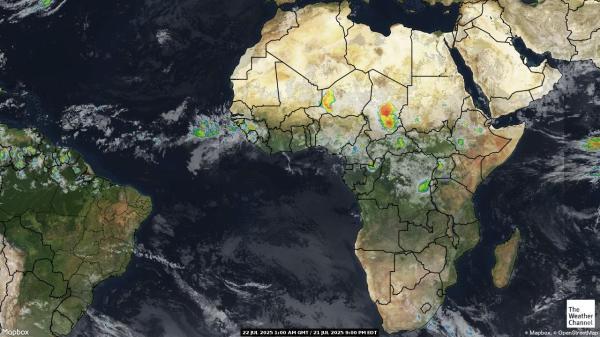 Mozambique Meteo nuvola mappa 