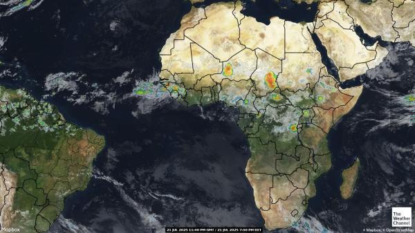 Namibië Weer wolk kaart 