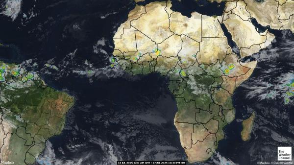 Namibia Mapa del tiempo pronóstico nube 