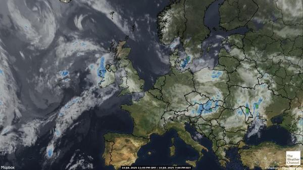 Holland Vejret sky kort 