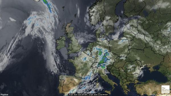 Holland Vejret sky kort 
