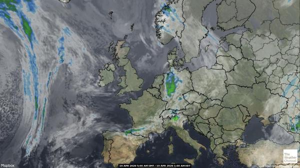Holandia Chmura pogoda mapa 