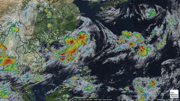 New Caledonia Meteo nuvola mappa 