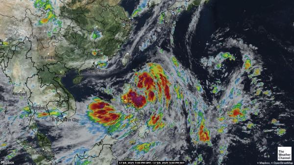 New Caledonia Meteo nuvola mappa 