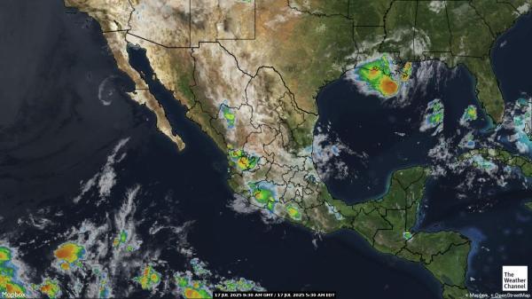 Nicaragua Weer wolk kaart 