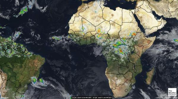 Nigeria Mapa del tiempo pronóstico nube 
