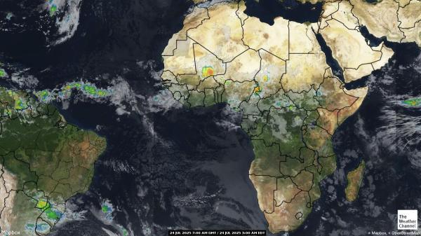 Nigeria Previsão do tempo nuvem mapa 