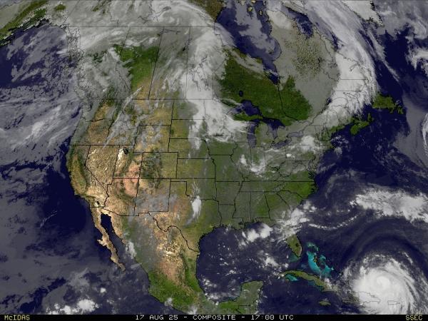 Amérique du Nord Météo nuage carte 