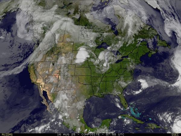 Nordamerika Wetter Wolke Karte 