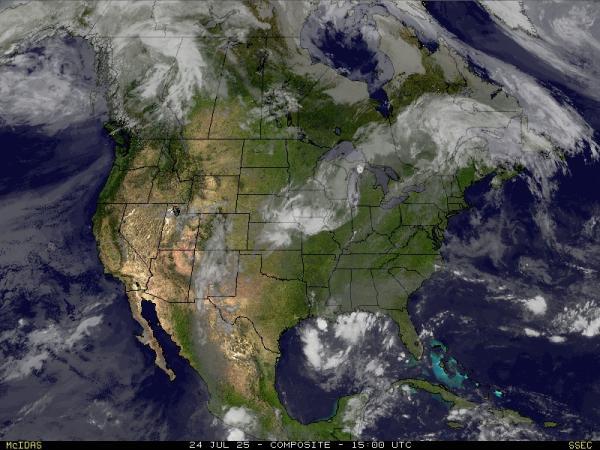 North America Weather Cloud Map 