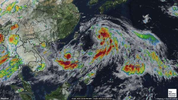 North Korea Meteo nuvola mappa 