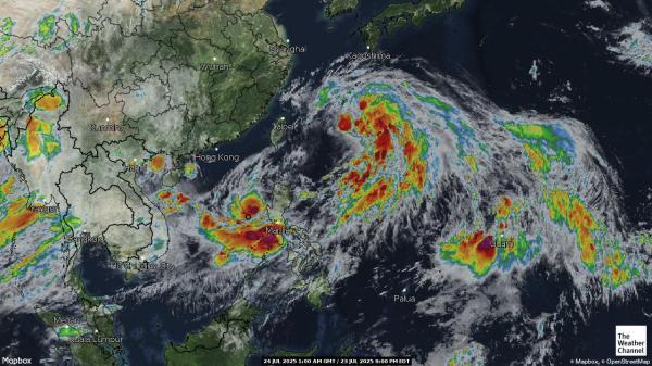 North Korea Weather Cloud Map 