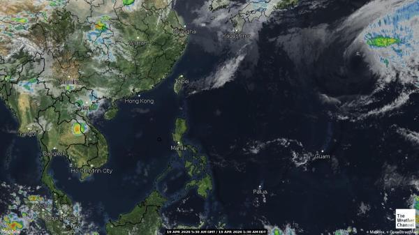Korea Północna Chmura pogoda mapa 