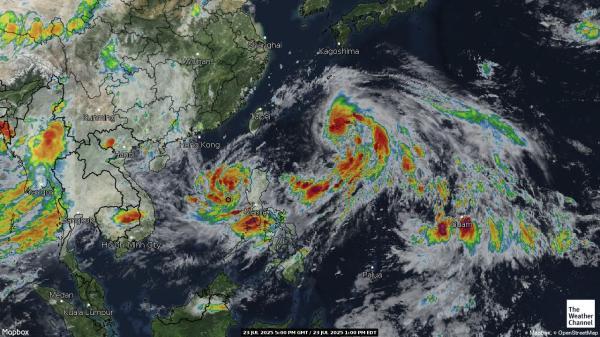 Korea Północna Chmura pogoda mapa 