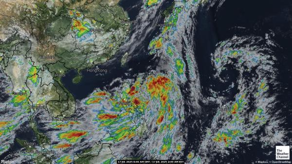 Pasipiko Mapa ng mapa ng lagay ng panahon 