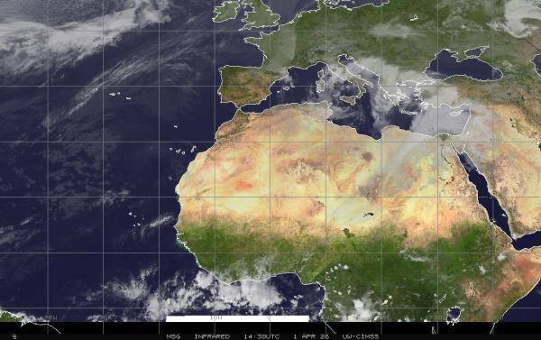 巴勒斯坦领土 天气云图 