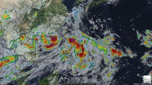 Papoea-Nieuw-Guinea Weer wolk kaart 