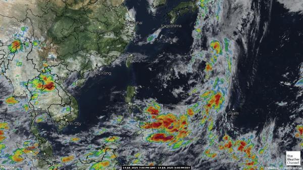 Papoea-Nieuw-Guinea Weer wolk kaart 