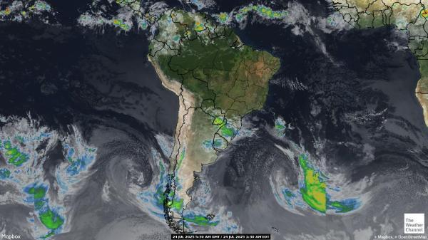 Paraguay Meteo nuvola mappa 