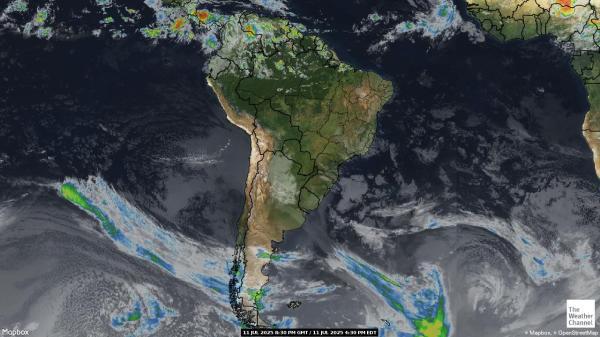 Paraguay Meteo nuvola mappa 