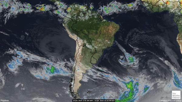 Paraguay Meteo nuvola mappa 