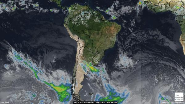 Peru Previsão do tempo nuvem mapa 
