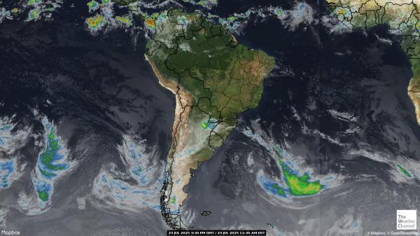 Peru Weer wolk kaart 